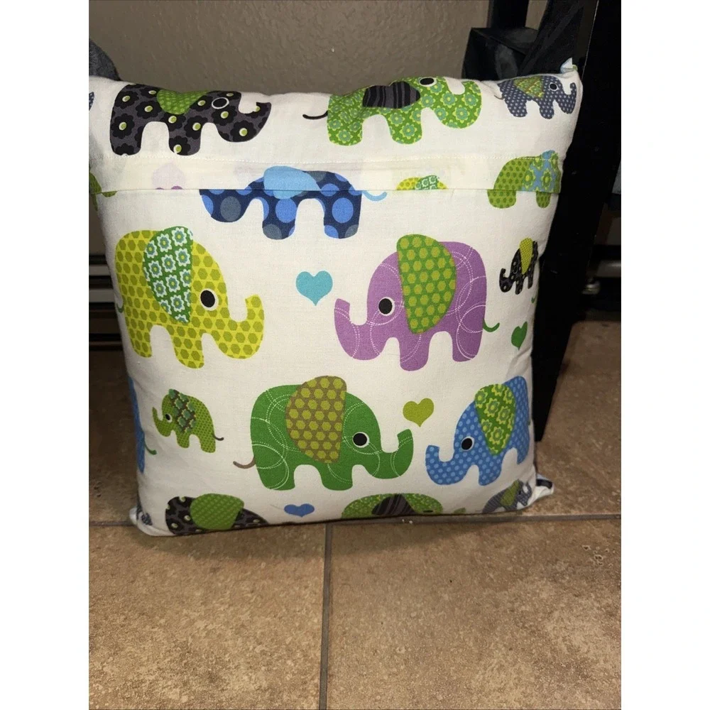 Grateful Heart Designs Elephant Baby Pillow With Book Pouch Handmade‎